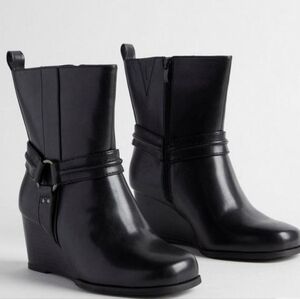Torrid Black Wedge Ankle Boots